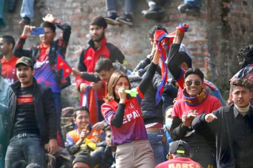 त्रिवि मैदानमा नेपालले अमेरिकालाई पराजित गर्दा ……  फोटो फिचर