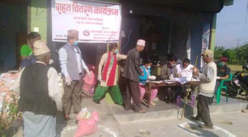 कावासोती १२ र १३ मा राहत सामाग्री वितरण
