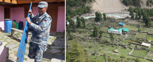 सीमा निगरानी चौकी व्यवस्थापनमा जुटे सशस्त्र प्रहरी (फोटो फिचर)