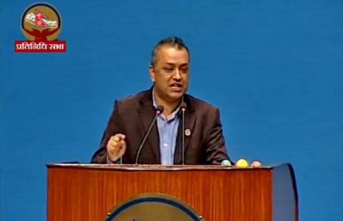 विदेशमा अलपत्रको उद्धारको माग गर्दै गगन थापाद्वारा जरुरी महत्वको प्रस्ताव पेस