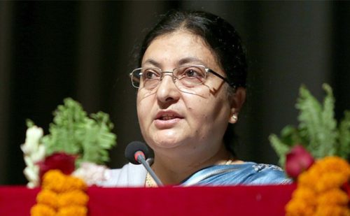 स्वास्थ्यसम्बन्धी नियमको पालना गर्न राष्ट्रपति भण्डारीको आग्रह