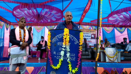 महामन्त्री कोईरालाद्वारा मधु स्मृति ग्रन्थ विमोचन, सालिक अनावरण र मधु प्रवेशद्वार उद्घाघाटन