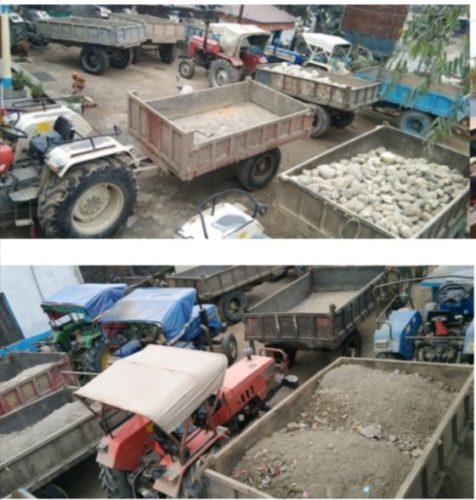 अवैधरुपमा खोला उत्खनन गरी चोरी निकासी गरिरहेका १९ ट्र्याक्टर प्रहरी नियन्त्रणमा