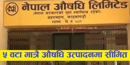 थला पर्यो नेपाल औषधी लिमिटेड : कर्मचारीलाई तलब खुवाउन पनि पैसा छैन