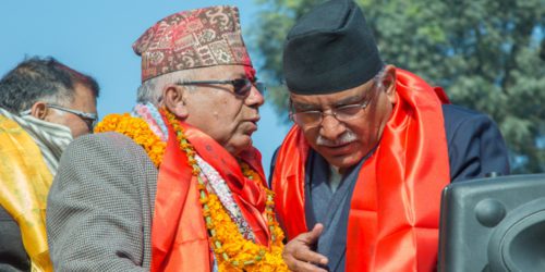 प्रचण्ड र नेपाल आलोपालो अध्यक्ष
