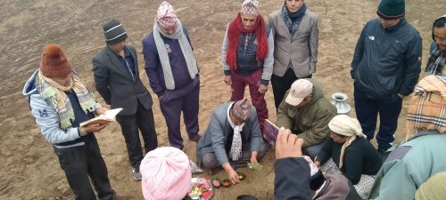 देवचुली-९ मा बहुसाँस्कृतिक भवनको शिलान्यास