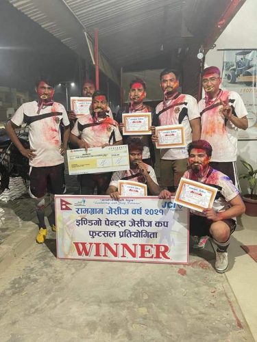 जेसीज कप फुटसलको उपाधि लायन्स क्लव शान्तिभूमिलाई