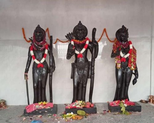अयोध्याधाममा राम, सीता, लक्ष्मण र हनुमानका मुर्ति स्थापना