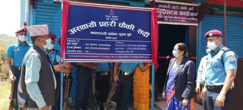 विनयी त्रिवेणीको सर्दीमा अस्थायी प्रहरी चौकीको स्थापना