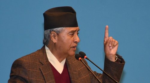 चुरे दोहन प्रकृतिविरुद्धको अपराध र तराई–मधेस क्षेत्रलाई मरुभूमीकरण गर्ने गम्भीर षड्यन्त्र : देउवा