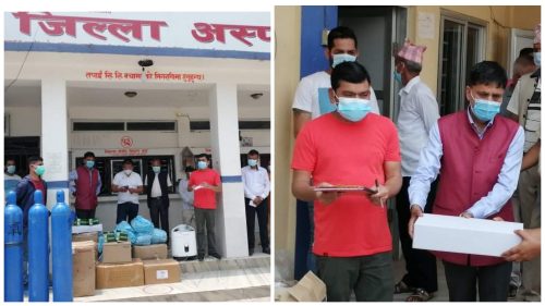 महामन्त्री कोईरालाको जिल्लामा सहयोग : १३ लाख बराबरको स्वास्थ्य सामाग्री हस्तान्तरण