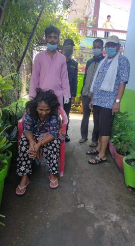 बेवारिसे अवस्थामा फेला परेकी महिलको उद्धार गरि आश्रममा पठाईयो