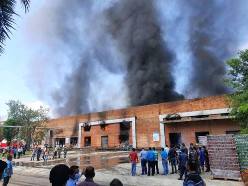 चौधरी उद्योगको बियर प्लान्टमा आगलागी