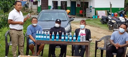 कांग्रेस युवा नेता थापाद्वारा म्याग्देमा एक व्यक्ति एक मास्क अभियान शुरु