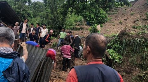 गाेरखामा पहिरोले घर पुरिँदा वृद्ध दम्पतीको मृत्यु