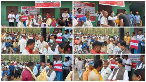 विनयी त्रिवेणीमा ४ सय ७० जना नेपाली काङ्ग्रेसमा प्रवेश, नेता कार्कीले गरे स्वागत