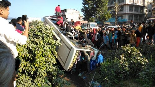 नारायणगढमा बस दुर्घटना