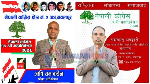नवलपुर क्षेत्र नं २ “क” मा कंडेल र भण्डारी प्यानल बनाएर मैदानमा