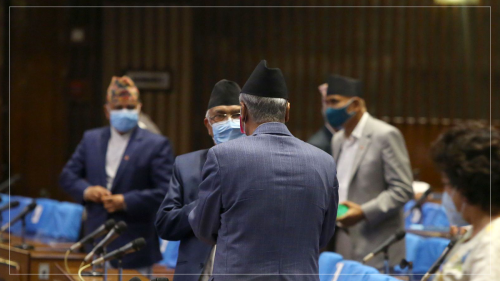 देउवाले एमालेसँग छलफल गर्न समय मागेपछि संसद् बैठक भोलिसम्मका लागि स्थगित