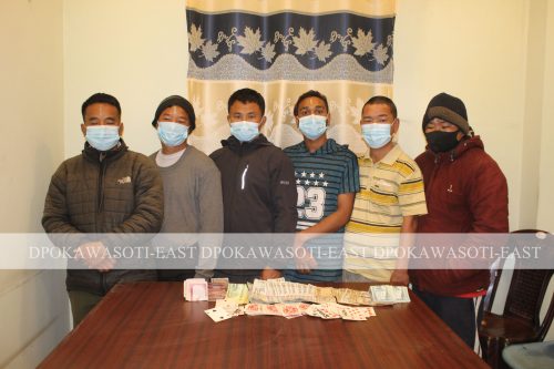देवचुलीमा ५१ हजार नगद सहित तास खेलिरहेका ६ जना पक्राउ