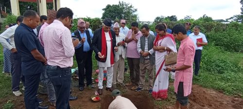 पत्रकार महासंघ नवलपुर शाखाको भवन मुख्यमन्त्री पोख्रेलद्वारा शिलान्यास