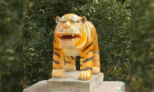 सहिद पार्कमा राखिएका भाइरल पाटेबाघका मूर्तिको वास्तविकता