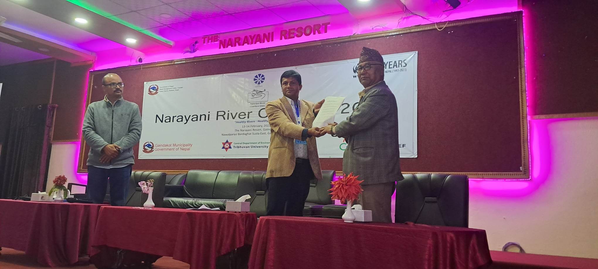 बाह्र बुँदे घोषणापत्र जारी गर्दै नारायणी नदी सम्मेलन सम्पन्न