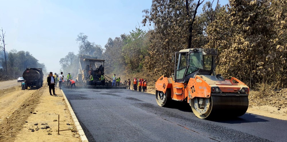 बुटवल नारायणघाट सडकको पूर्वी खण्डको भौतिक प्रगति ३८ प्रतिशत मात्रै