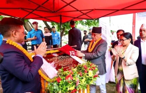 प्रधानमन्त्री दाहालले गरे नारायणीमा बन्ने ‘सिग्नेचर ब्रिज’ को शिलान्यास