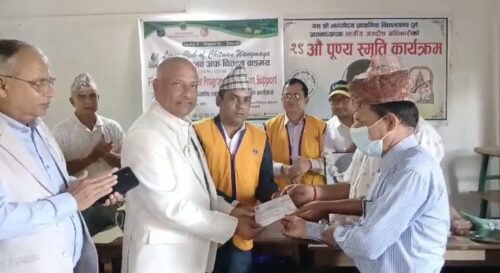 लायन्स क्लब अफ चितवन वाङमयद्वारा अक्षयकोष स्थापना