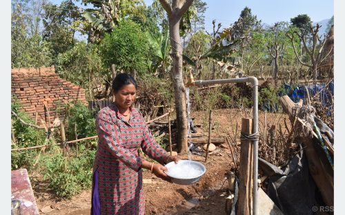 बुलिङटार चम्घाका घरघरमा खानेपानी धारा
