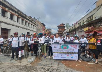महिनावारी स्वच्छताका लागि ३ सय ९२ साइकल यात्रीको सचेतनामूलक र्‍याली