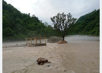 कालीगण्डकीको बहाब यस वर्षकै उच्च बिन्दुमा, शालिग्राम शिला डुबानमा
