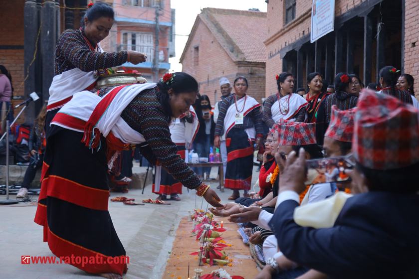 नेवार समुदायमा  म्हः (आत्म) पूजा गरिँदै