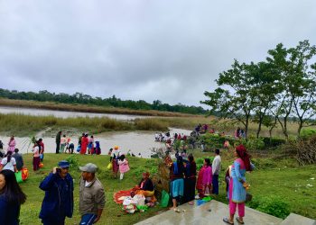 वर्षाका कारण नवलपुरका नारायणी किनारमा लाग्ने एकादशी मेला प्रभावित