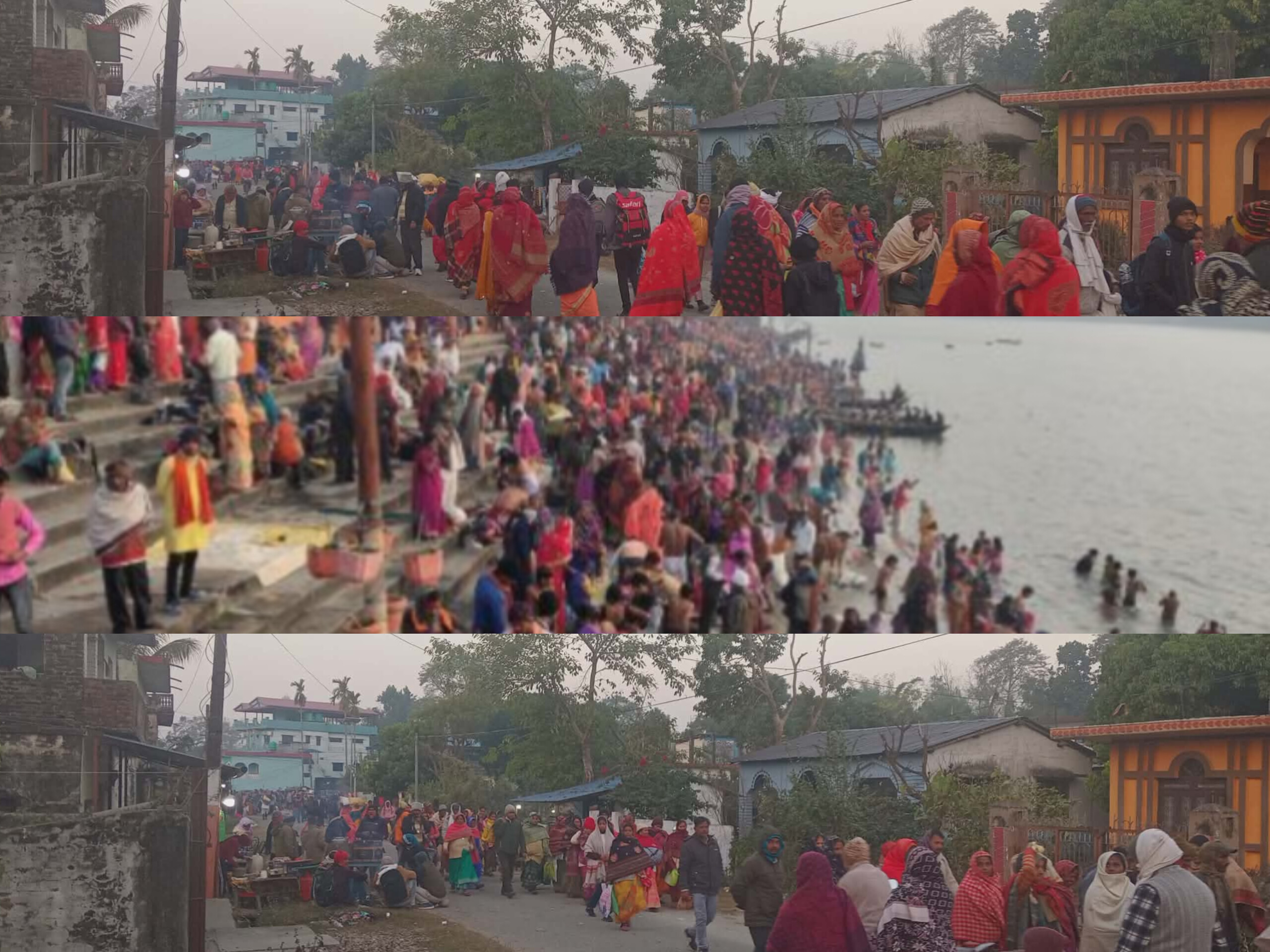 माघे औँसीमा त्रिवेणी धाममा भक्तजनको घुइँचो