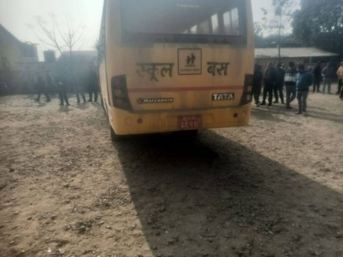 स्कुलबसको ठक्कर बाट देवचुलीमा विद्यार्थीको मृत्यु