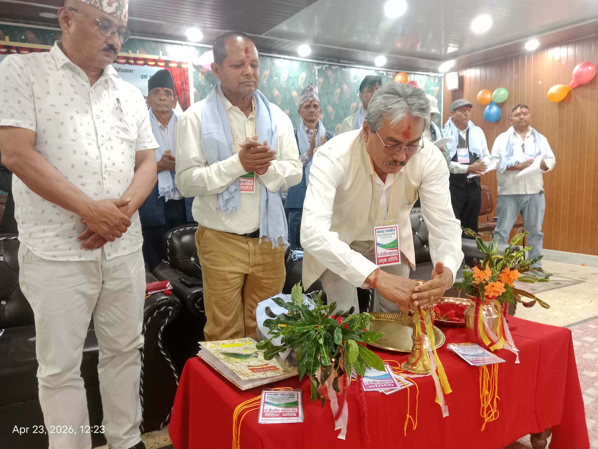 नवलपुर हाटबजार व्यवस्थापन समितिको साधारण सभा सम्पन्न