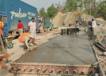 दाउन्नेको पूर्वी खण्डमा एकतर्फी ढलानको काम अन्तिम चरणमा